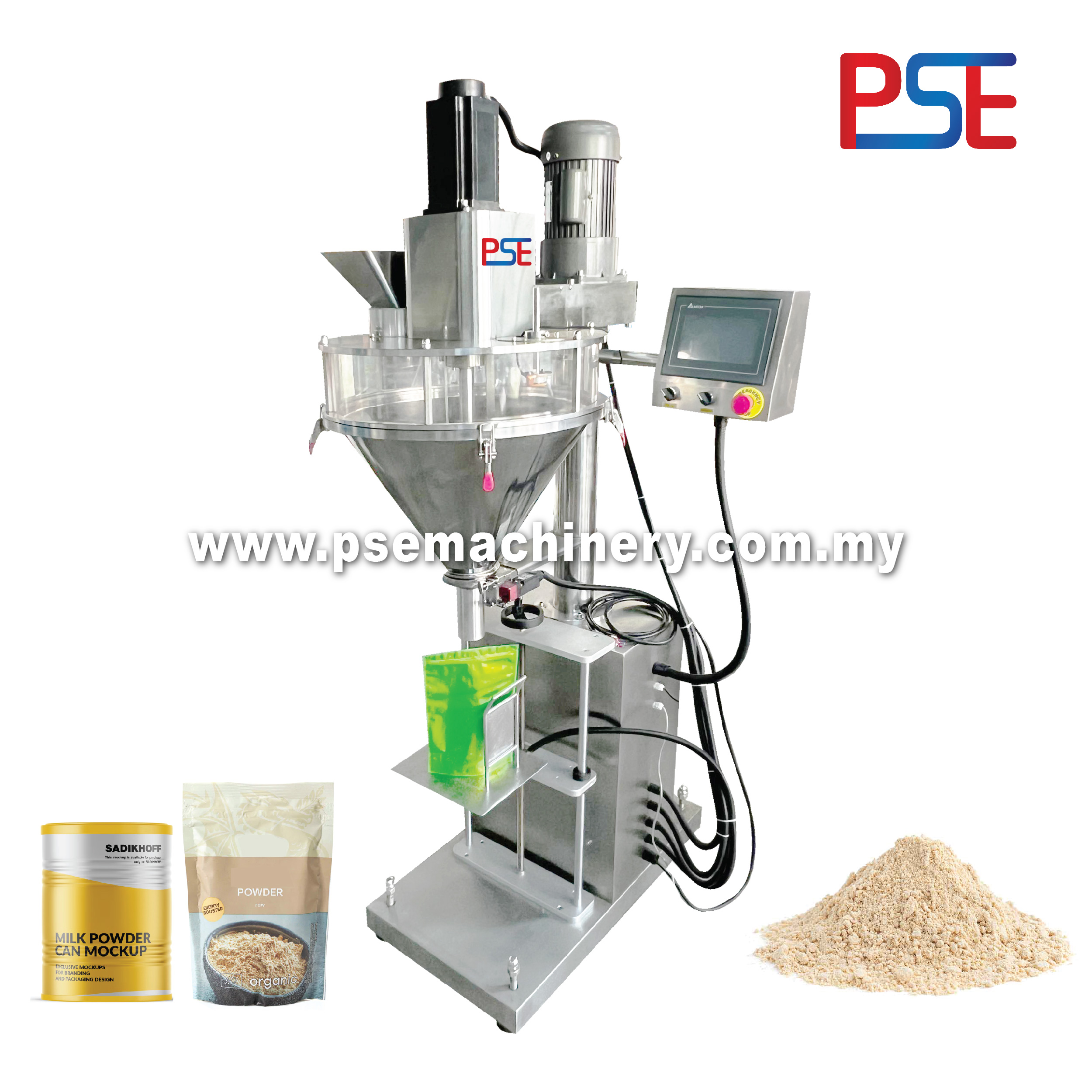Semi auto auger powder filling machine 2-01